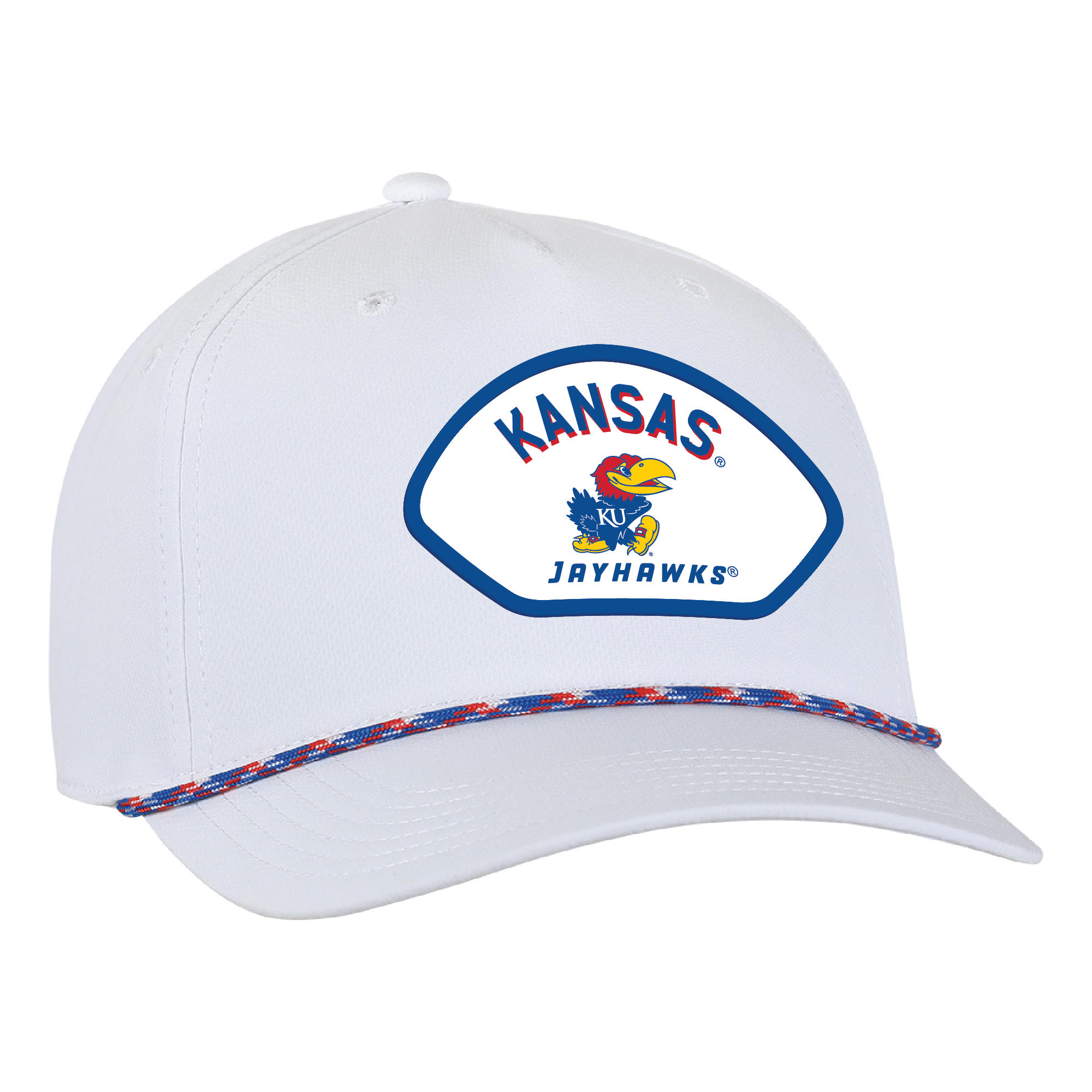 Casquette ajustable en corde Alto des Kansas Jayhawks pour homme Ahead White